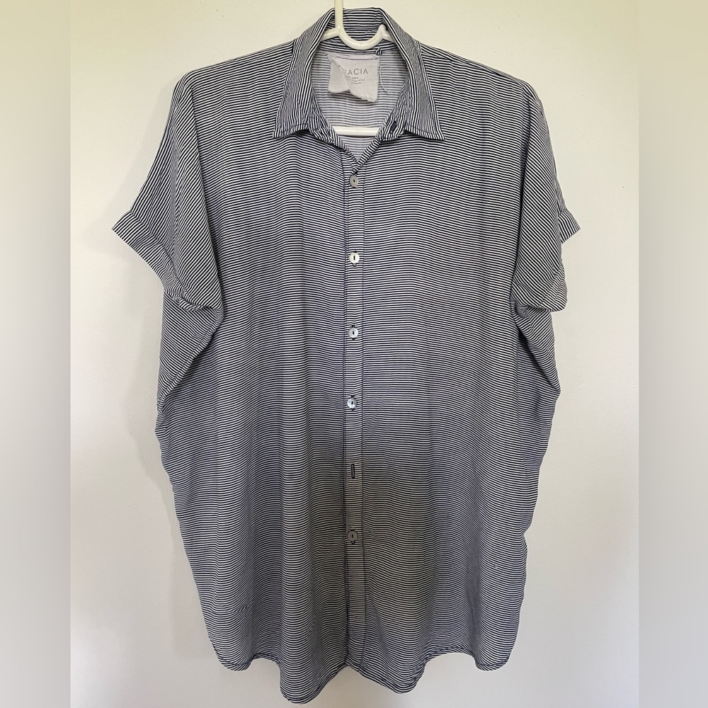 Acacia Mombasa Top Navy Stripes